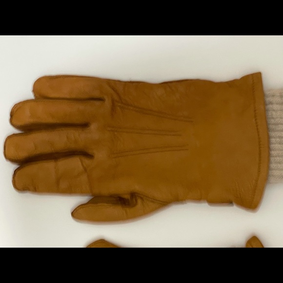 Eddie Bauer Deer Skin Gloves with Ribbed cuffs - Picture 4 of 7